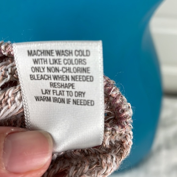 Dressbarn batwing open knit shortsleeve size large pink - Picture 7 of 7